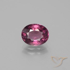 2.19ct Natural Medium-Dark Purple Rhodolite Garnet, Oval, VS