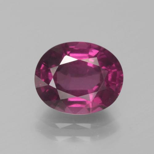 Красновато-пурпурный Родолит Гранат Камень - 2.7ct Фасетный Овал (ID: 381846)