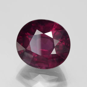 10.64 ct Red Rhodolite Garnet Stone, Natural Rhodolite Garnet in Oval Facet Shape for Sale