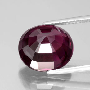 Rhodolite Garnet Gemstone in 12.8 x 11.6 mm Size for Sale, Rhodolite Garnet Stone in Raspberry Red Color