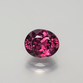 2.07 ct Red Rhodolite Garnet Gemstone, Rhodolite Garnet Gem in Oval Facet Shape for Sale.