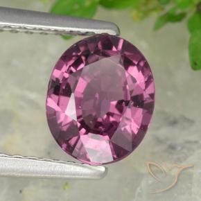1.38 ct Purple Rhodolite Garnet Stone, Natural Rhodolite Garnet in Oval Facet Shape for Sale
