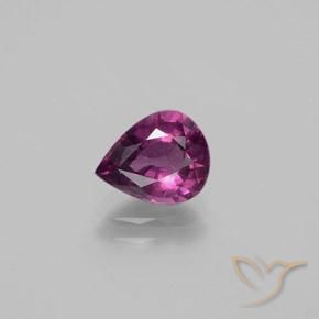 1.59ct Natural Deep Purple Rhodolite Garnet, Pear Shape, VS