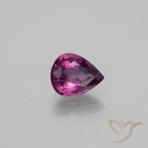 1.59 ct Purple Rhodolite Garnet Stone, Natural Rhodolite Garnet in Pear Facet Shape for Sale