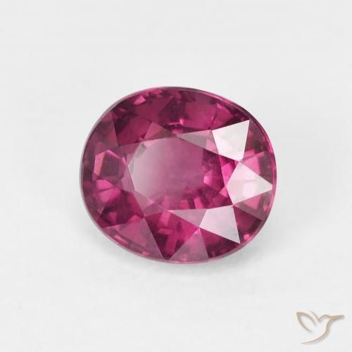 1.82 ct Purple Rhodolite Garnet Stone, Natural Rhodolite Garnet in Oval Facet Shape for Sale