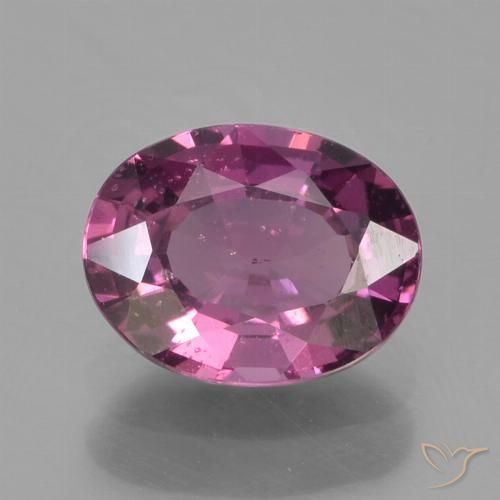 1.18ct Natural Raspberry Red Rhodolite Garnet, Oval, VS