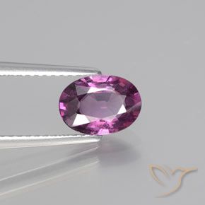 1.38 ct Purple Rhodolite Garnet Stone, Natural Rhodolite Garnet in Oval Facet Shape for Sale