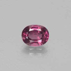 Deep Pink Berry Purple Rhodolite Garnet Gem - 2ct Oval Facet (ID: 382843)