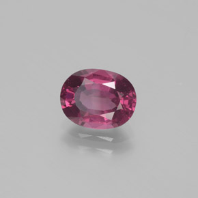 1.98 ct Purple Rhodolite Garnet Stone, Natural Rhodolite Garnet in Oval Facet Shape for Sale