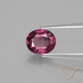 1.64 ct Purple Rhodolite Garnet Stone, Natural Rhodolite Garnet in Oval Facet Shape for Sale