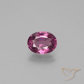 1.40ct Natural Deep Pink Berry Purple Rhodolite Garnet, Oval, VS