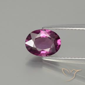 1.65ct Natural Deep Purple Rhodolite Garnet, Oval, VS