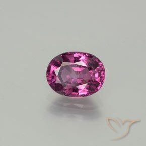 1.48 ct Purple Rhodolite Garnet Stone, Natural Rhodolite Garnet in Oval Facet Shape for Sale