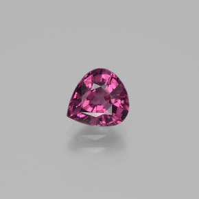 Púrpura baya rosado intenso Granate Rodolita Gema - 1.5ct Corte en forma de pera (ID: 382895)