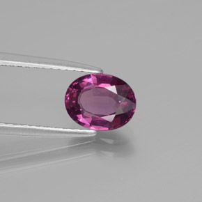 1.51 ct Purple Rhodolite Garnet Stone, Natural Rhodolite Garnet in Oval Facet Shape for Sale