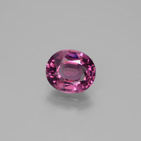 1.71 ct Purple Rhodolite Garnet Stone, Natural Rhodolite Garnet in Oval Facet Shape for Sale