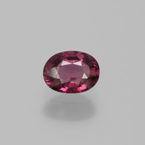 1.77 ct Red Rhodolite Garnet Gemstone, Rhodolite Garnet Gem in Oval Facet Shape for Sale.
