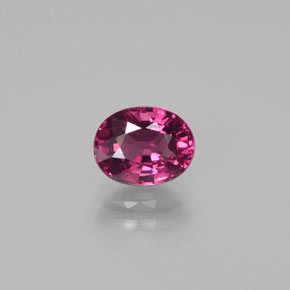 1.77 ct Red Rhodolite Garnet Gemstone, Rhodolite Garnet Gem in Oval Facet Shape for Sale.