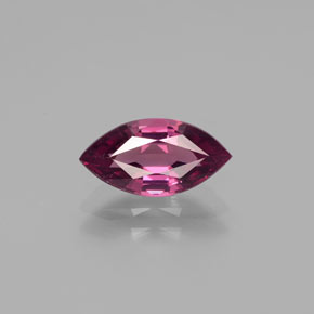 1.71 ct Red Rhodolite Garnet Gemstone, Rhodolite Garnet Gem in Marquise Facet Shape for Sale.