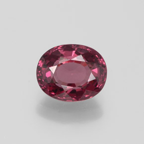 Raspberry Red Rhodolite Garnet Gem - 1.7ct Oval Facet (ID: 383192)