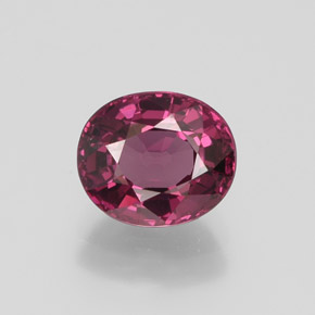 Темно-пурпурный Родолит Гранат Камень - 1.9ct Фасетный Овал (ID: 383195)