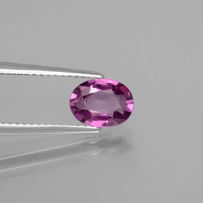 1.18 ct Red Rhodolite Garnet Stone, Natural Rhodolite Garnet in Oval Facet Shape for Sale