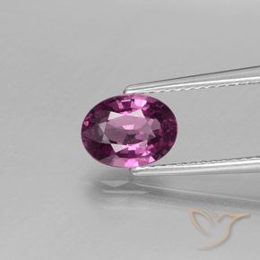 Красновато-пурпурный Родолит Гранат Камень - 1.6ct Фасетный Овал (ID: 383597)