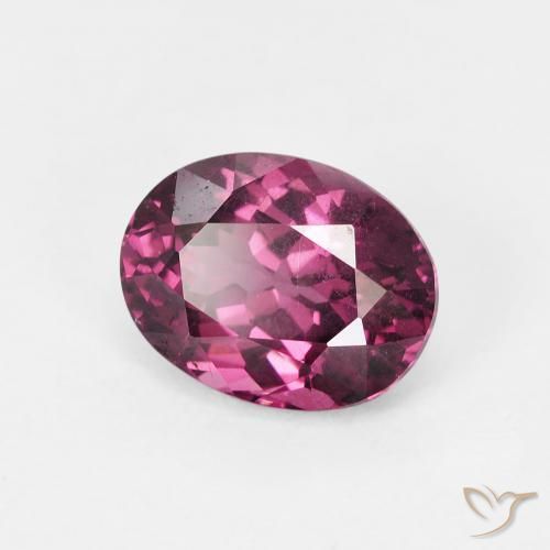 1.92 ct Purple Rhodolite Garnet Stone, Natural Rhodolite Garnet in Oval Facet Shape for Sale