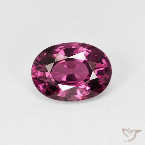 Granate rodolita de talla ovalada de 1,65 quilates, 8 x 5,8 mm de Mozambique, Photo A