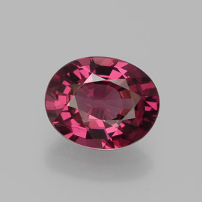 2.05 ct Red Rhodolite Garnet Gemstone, Rhodolite Garnet Gem in Oval Facet Shape for Sale.
