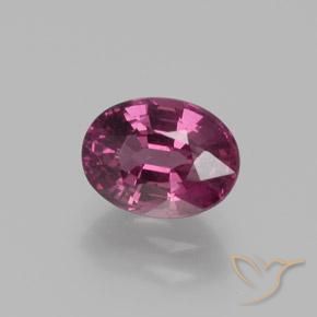 1.87 ct Purple Rhodolite Garnet Stone, Natural Rhodolite Garnet in Oval Facet Shape for Sale