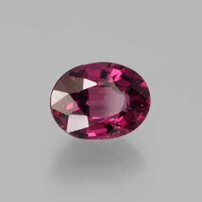 1.82 ct Red Rhodolite Garnet Stone, Natural Rhodolite Garnet in Oval Facet Shape for Sale