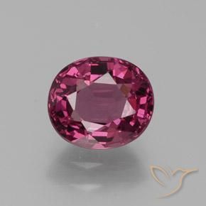 Magenta-Pink Родолит Гранат Камень - 1.6ct Фасетный Овал (ID: 383716)