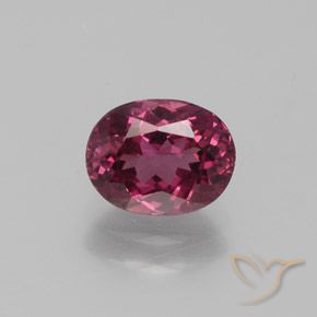 Granato rodolite a taglio ovale da 1,43 ct, 7,3 x 5,7 mm dal Mozambico, Photo A