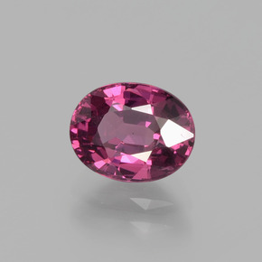 1.62 ct Purple Rhodolite Garnet Stone, Natural Rhodolite Garnet in Oval Facet Shape for Sale