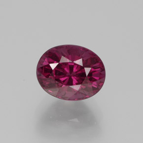 Púrpura rojizo Granate Rodolita Gema - 1.6ct Forma ovalada (ID: 383723)