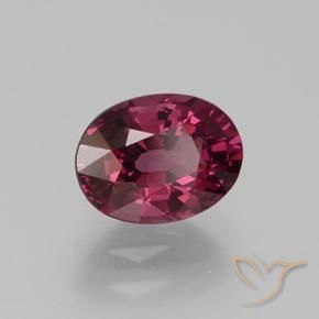 1.64 ct Purple Rhodolite Garnet Stone, Natural Rhodolite Garnet in Oval Facet Shape for Sale