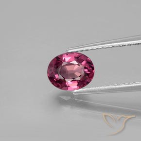 1.45ct Natural Medium Purple Rhodolite Garnet, Oval, VVS-VS