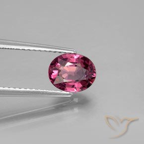 1.45 ct Purple Rhodolite Garnet Stone, Natural Rhodolite Garnet in Oval Facet Shape for Sale