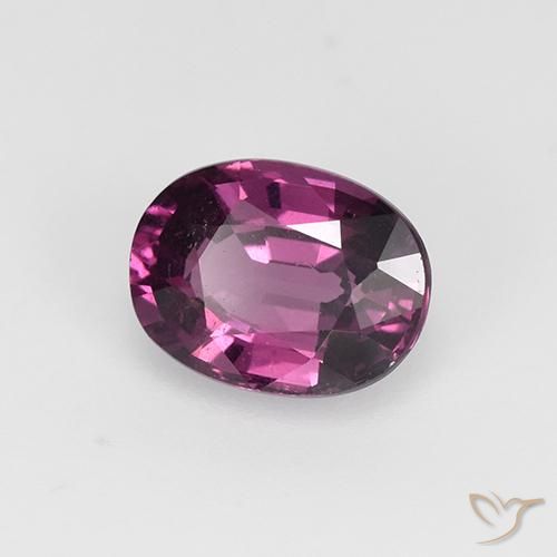 1.41 ct Purple Rhodolite Garnet Stone, Natural Rhodolite Garnet in Oval Facet Shape for Sale