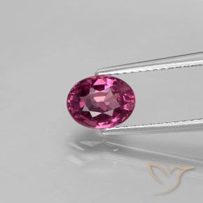 1.50ct Natural Medium Purple Rhodolite Garnet, Oval, VS