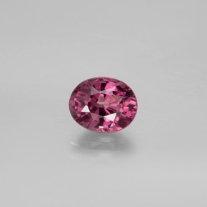 1.52 ct Red Rhodolite Garnet Gemstone, Rhodolite Garnet Gem in Oval Facet Shape for Sale.