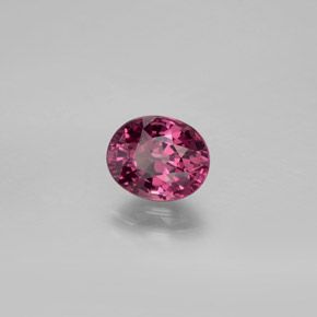 1.52 ct Red Rhodolite Garnet Stone, Natural Rhodolite Garnet in Oval Facet Shape for Sale