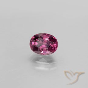 1.42 ct Purple Rhodolite Garnet Stone, Natural Rhodolite Garnet in Oval Facet Shape for Sale