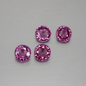 Sangria Purple Rhodolit-Granat Edelstein - 0.4ct Rund Facettenschliff (ID: 383795)