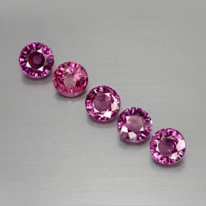2.94 ctw Red Rhodolite Garnet Stones, Natural Rhodolite Garnet in Round Facet Shape for Sale