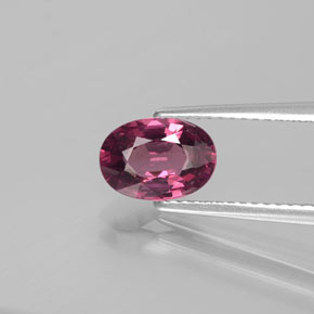 Deep Magenta-Pink Rhodolite Garnet Gem - 1.5ct Oval Facet (ID: 383826)