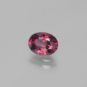 1.49 ct Purple Rhodolite Garnet Stone, Natural Rhodolite Garnet in Oval Facet Shape for Sale