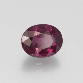 3.53 ct Red Rhodolite Garnet Stone, Natural Rhodolite Garnet in Oval Facet Shape for Sale