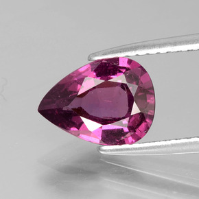 1.88 ct Red Rhodolite Garnet Gemstone, Rhodolite Garnet Gem in Pear Facet Shape for Sale.